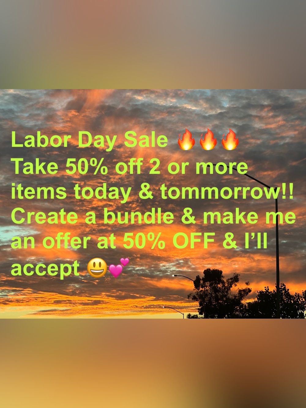 Take 50% OFF Today & Tomorrow on bundles of 2 or more ANYTHING in my closet goes